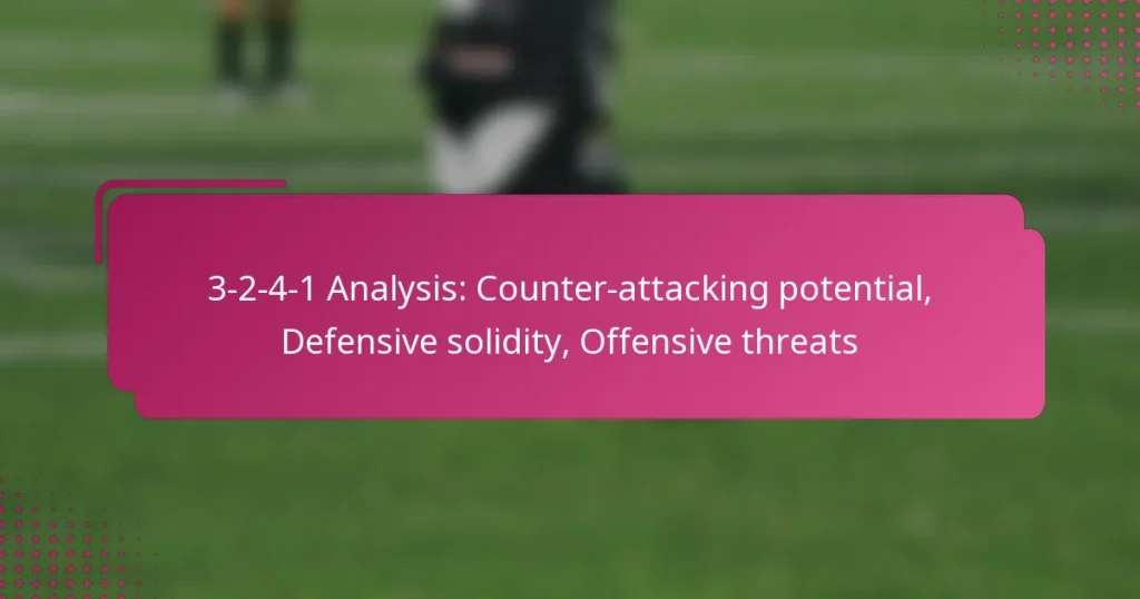 3-2-4-1 Analysis: Counter-attacking potential, Defensive solidity, Offensive threats