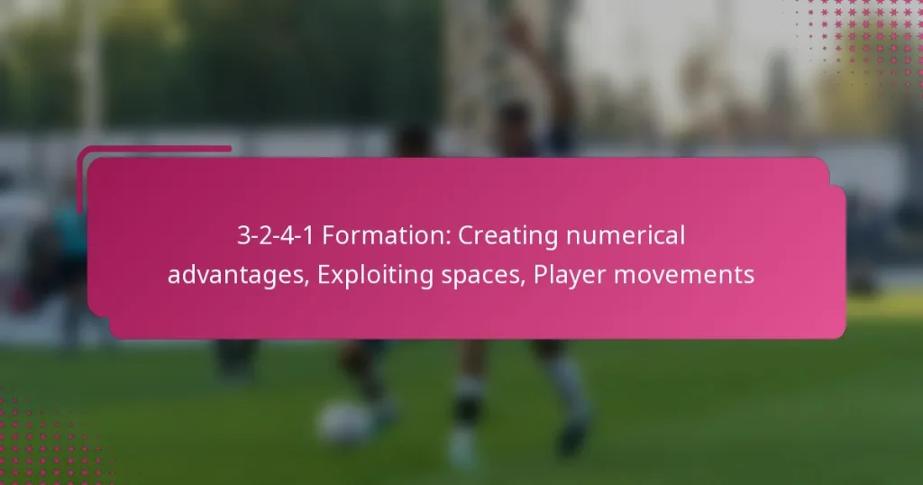 3-2-4-1 Formation: Creating numerical advantages, Exploiting spaces, Player movements