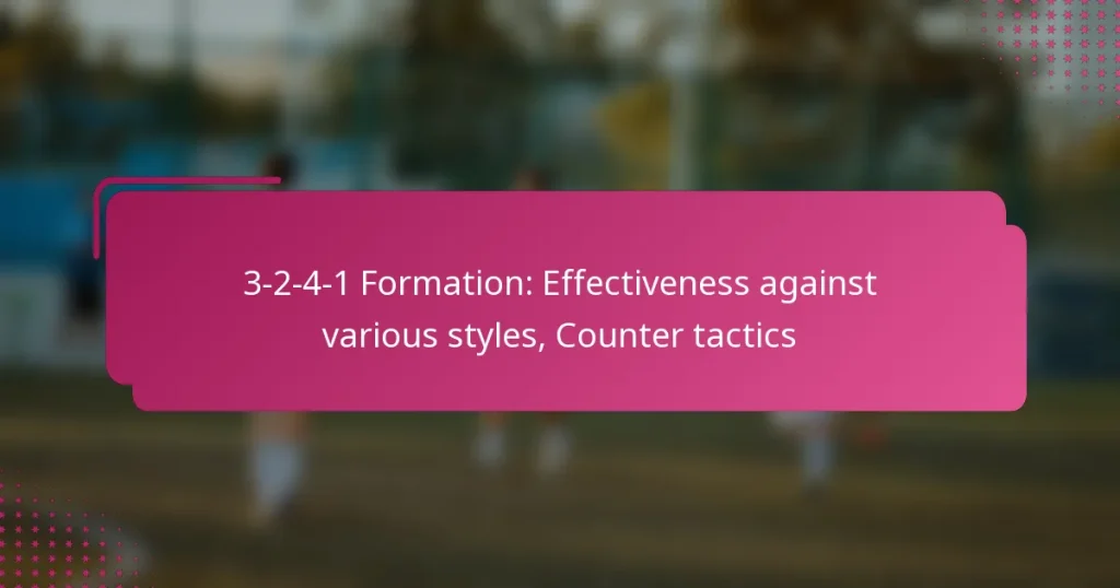 3-2-4-1 Formation: Effectiveness against various styles, Counter tactics