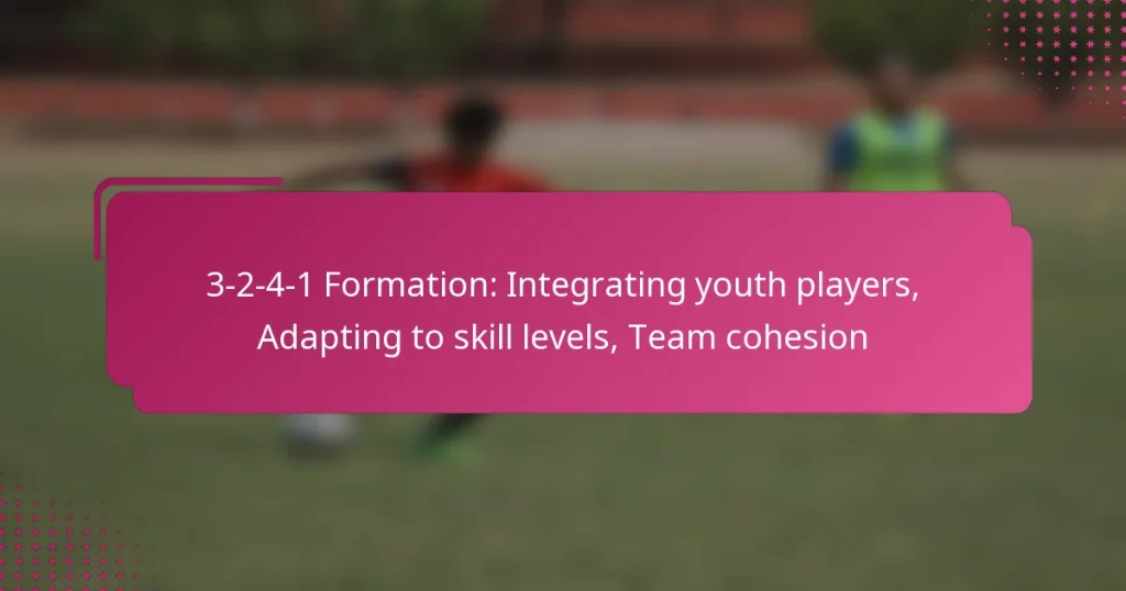 3-2-4-1 Formation: Integrating youth players, Adapting to skill levels, Team cohesion