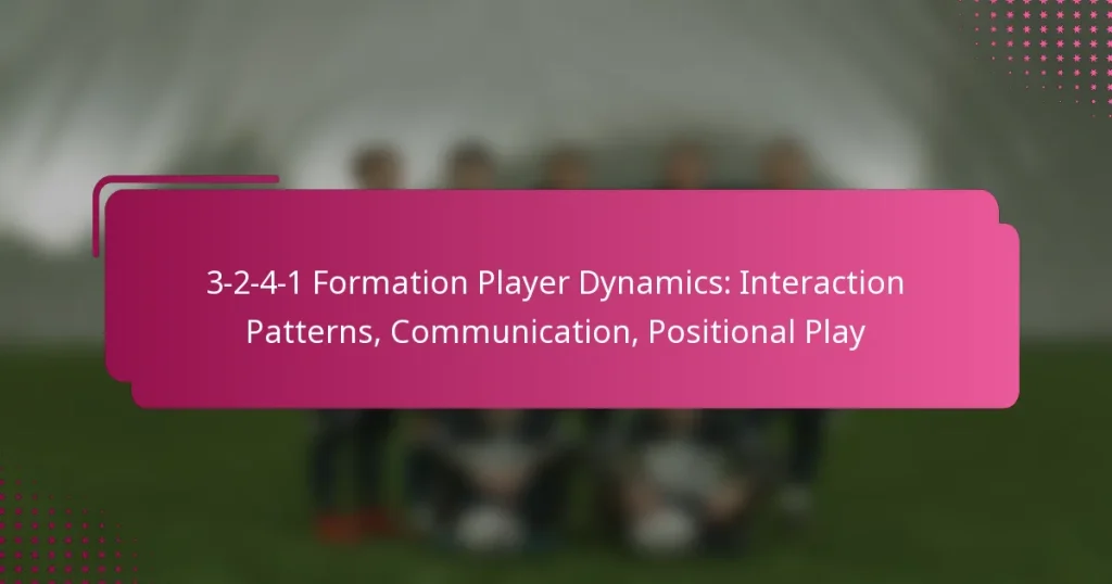 3-2-4-1 Formation Player Dynamics: Interaction Patterns, Communication, Positional Play