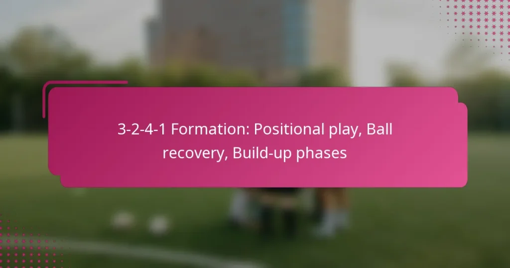 3-2-4-1 Formation: Positional play, Ball recovery, Build-up phases