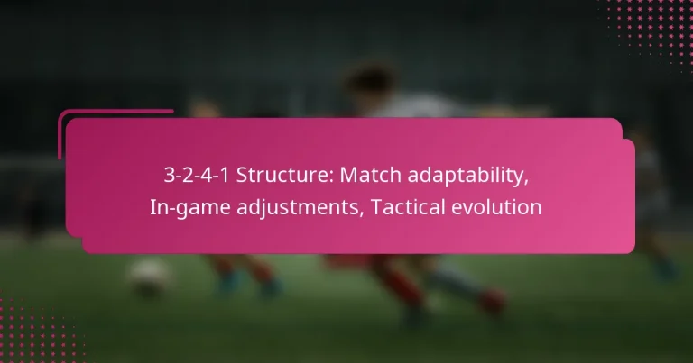 3-2-4-1 Structure: Match adaptability, In-game adjustments, Tactical evolution
