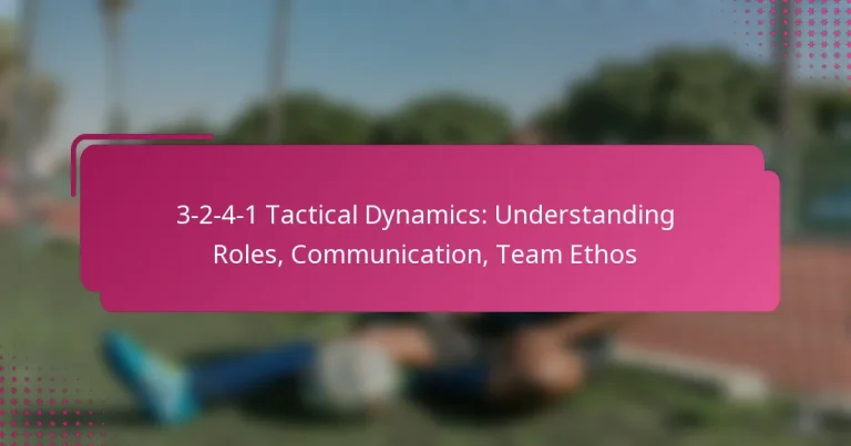3-2-4-1 Tactical Dynamics: Understanding Roles, Communication, Team Ethos