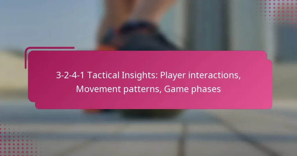 3-2-4-1 Tactical Insights: Player interactions, Movement patterns, Game phases