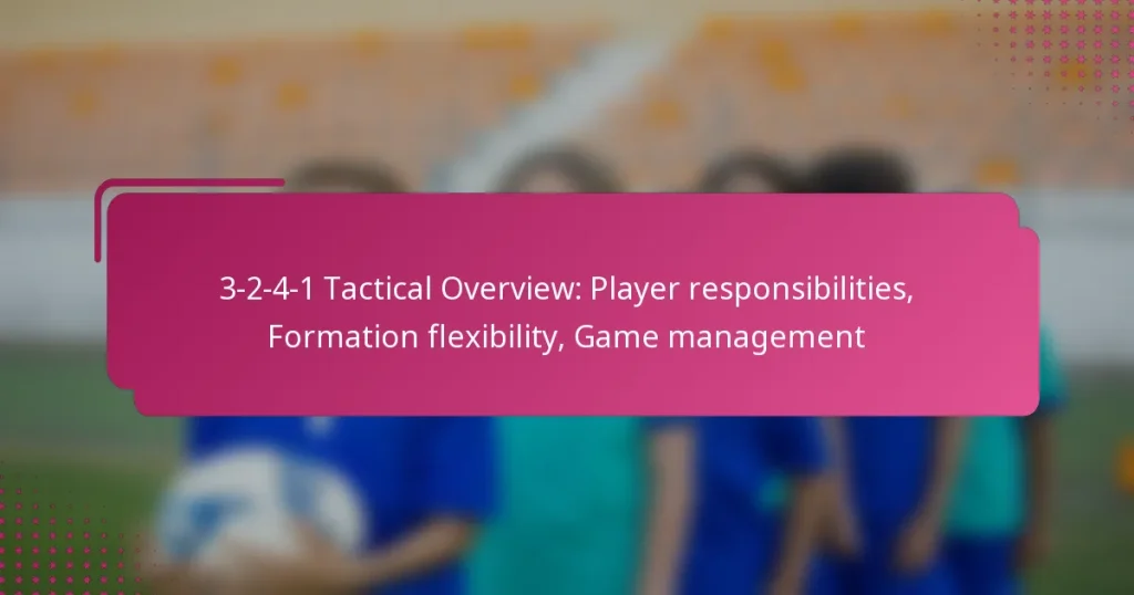 3-2-4-1 Tactical Overview: Player responsibilities, Formation flexibility, Game management