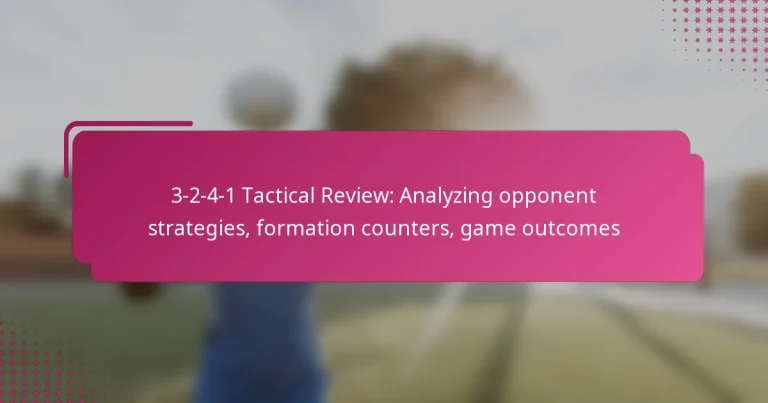 3-2-4-1 Tactical Review: Analyzing opponent strategies, formation counters, game outcomes