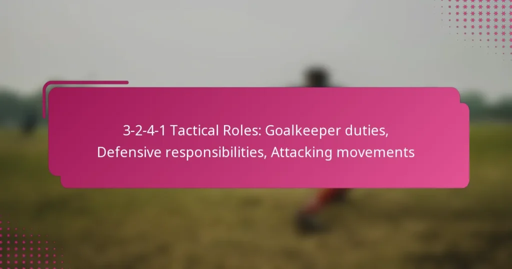 3-2-4-1 Tactical Roles: Goalkeeper duties, Defensive responsibilities, Attacking movements