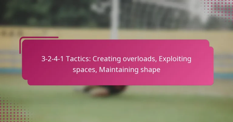 3-2-4-1 Tactics: Creating overloads, Exploiting spaces, Maintaining shape