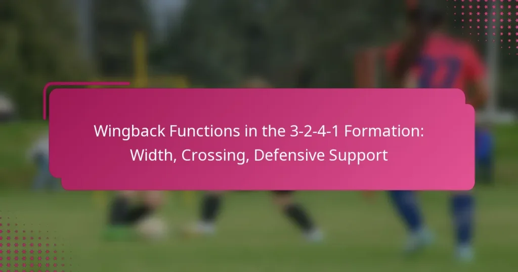 Wingback Functions in the 3-2-4-1 Formation: Width, Crossing, Defensive Support