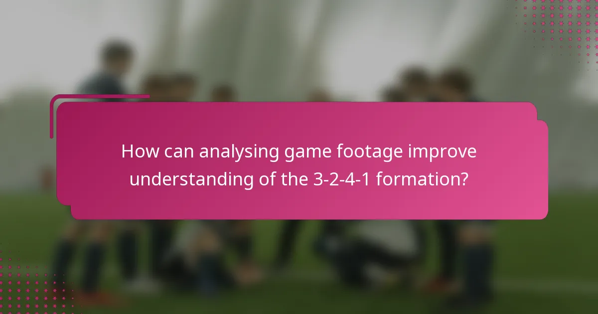 How can analysing game footage improve understanding of the 3-2-4-1 formation?