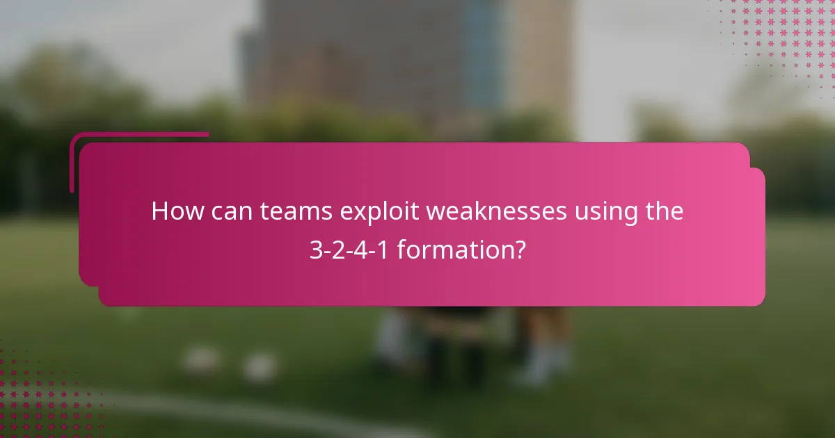 How can teams exploit weaknesses using the 3-2-4-1 formation?