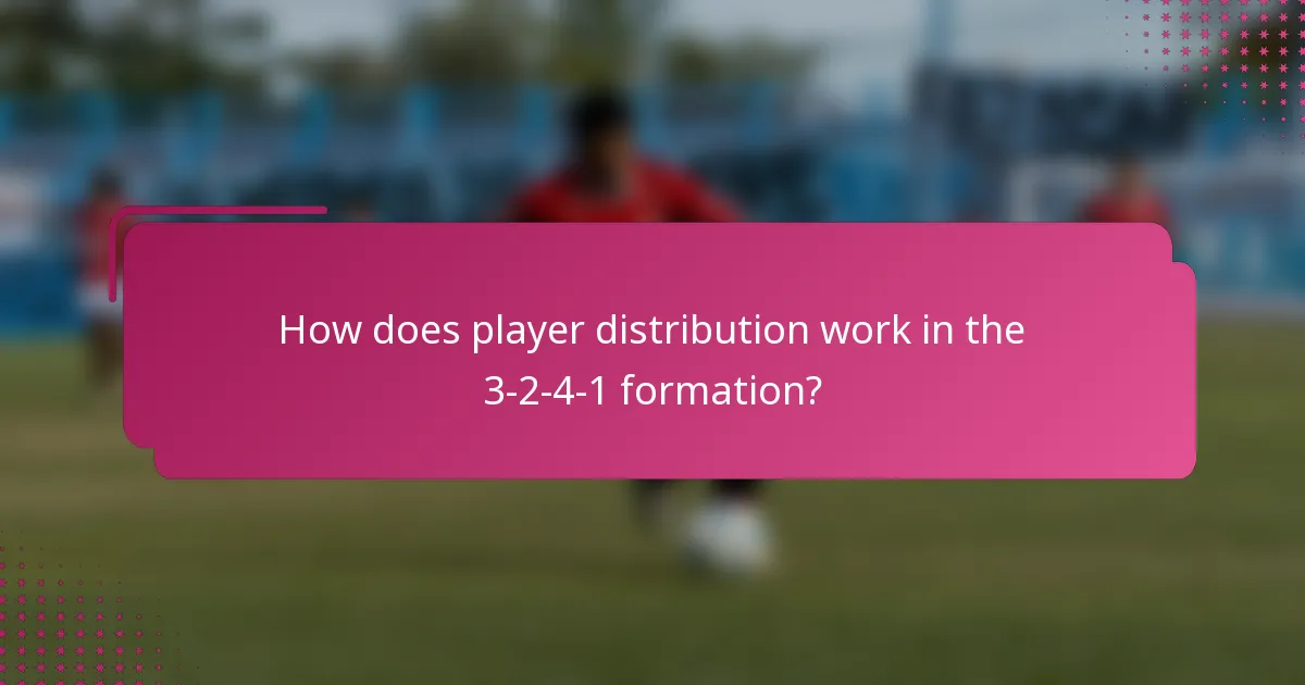 How does player distribution work in the 3-2-4-1 formation?