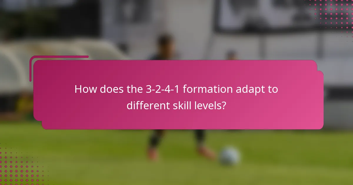 How does the 3-2-4-1 formation adapt to different skill levels?