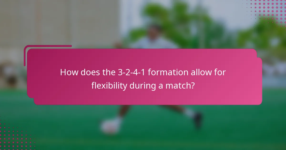 How does the 3-2-4-1 formation allow for flexibility during a match?