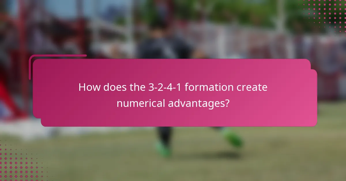 How does the 3-2-4-1 formation create numerical advantages?