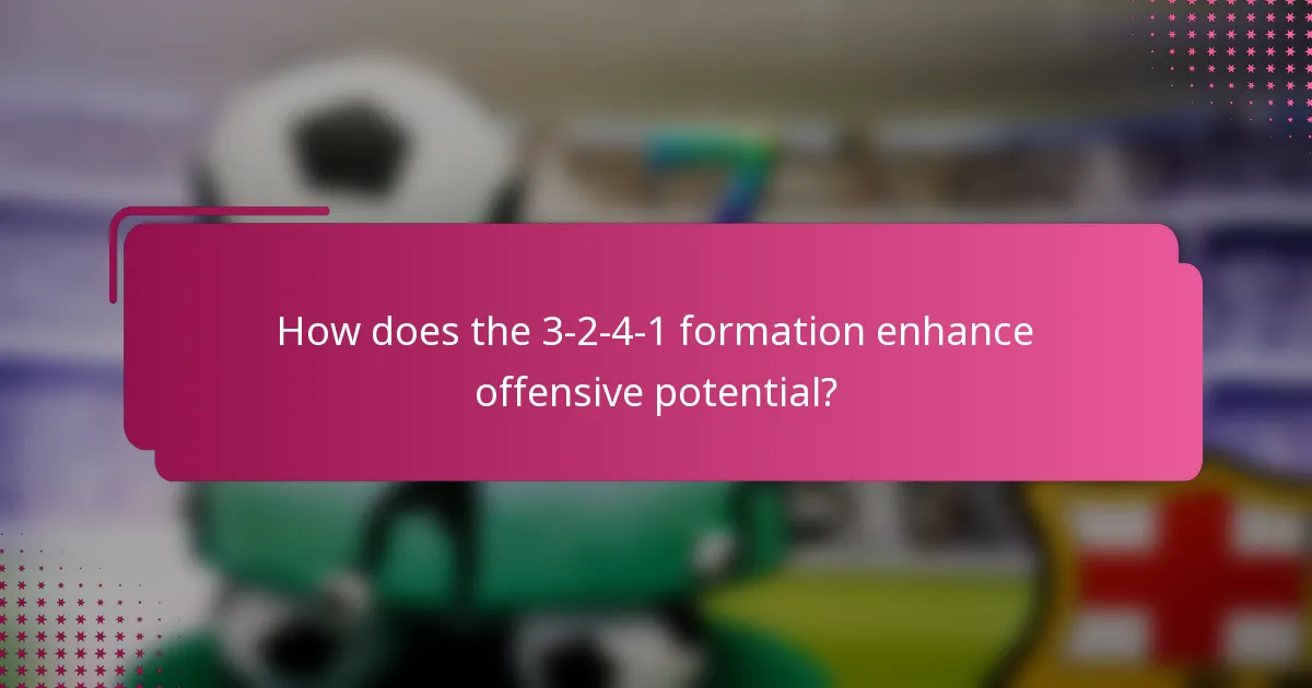 How does the 3-2-4-1 formation enhance offensive potential?