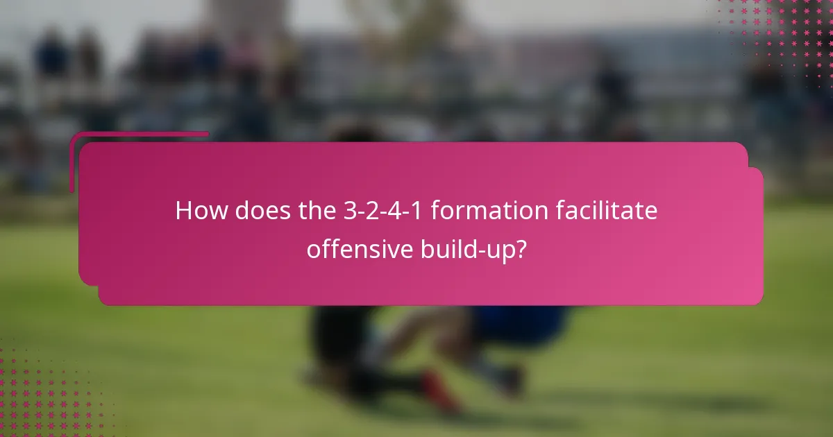 How does the 3-2-4-1 formation facilitate offensive build-up?