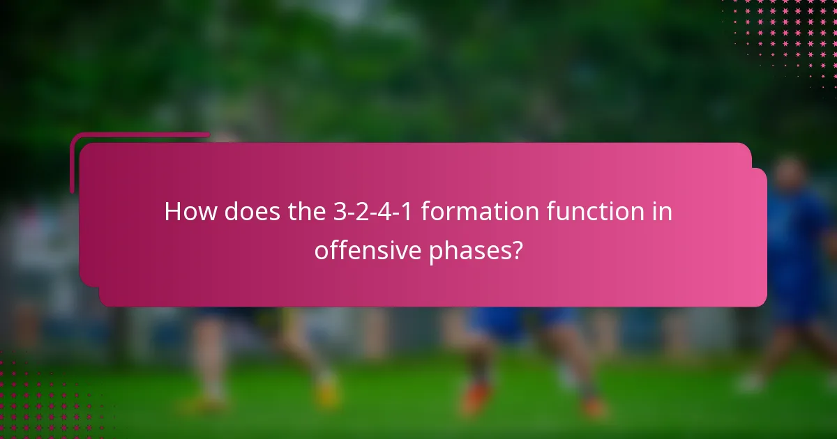 How does the 3-2-4-1 formation function in offensive phases?
