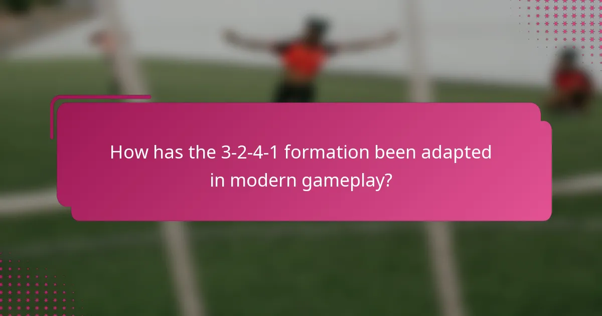 How has the 3-2-4-1 formation been adapted in modern gameplay?