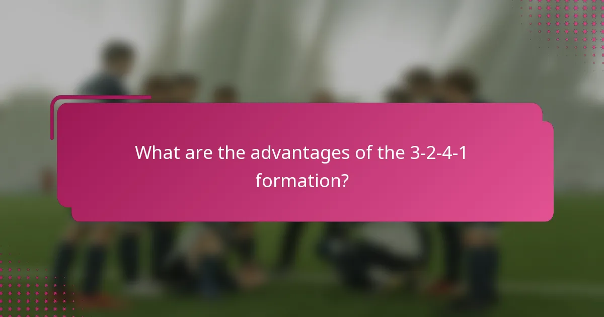 What are the advantages of the 3-2-4-1 formation?