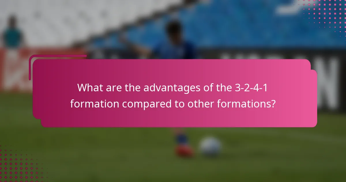 What are the advantages of the 3-2-4-1 formation compared to other formations?