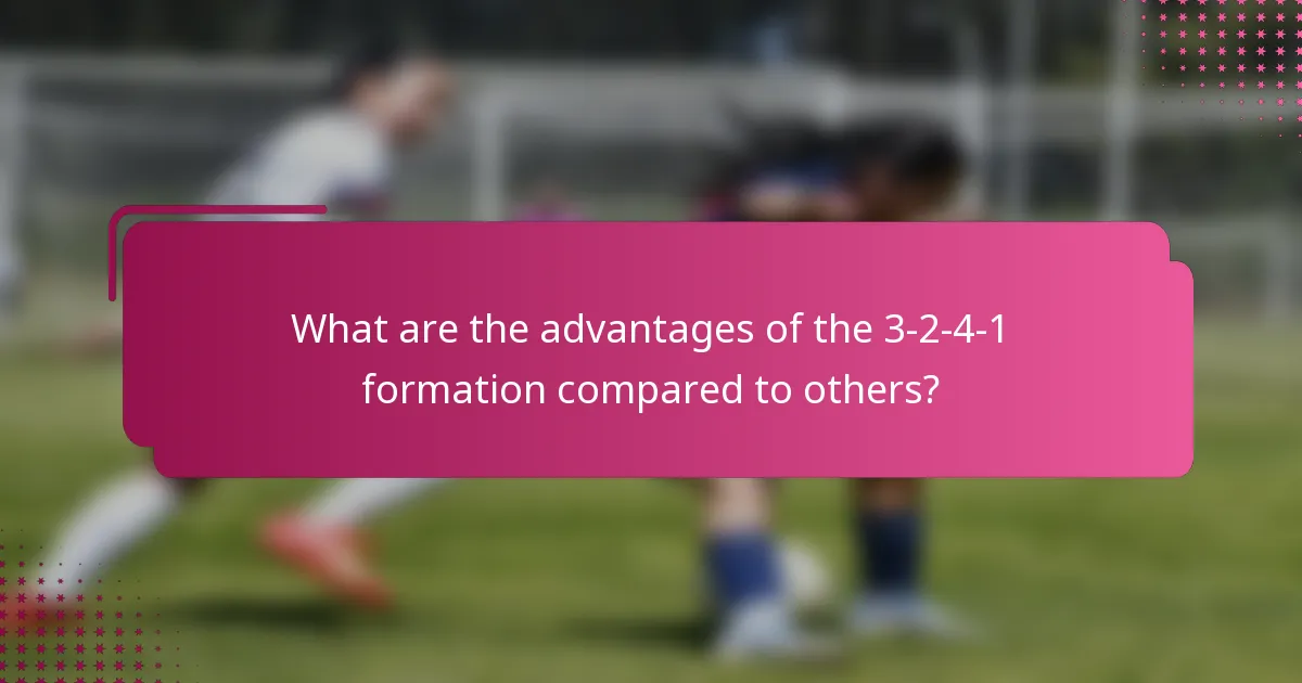 What are the advantages of the 3-2-4-1 formation compared to others?