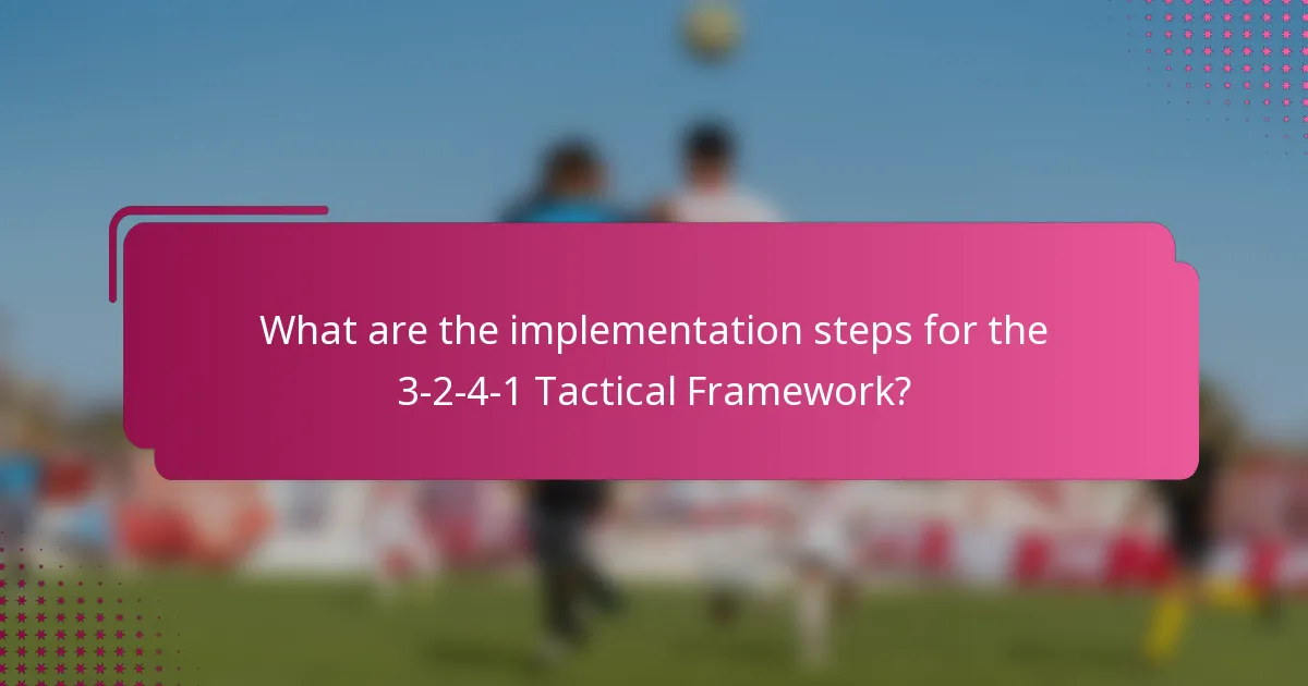 What are the implementation steps for the 3-2-4-1 Tactical Framework?