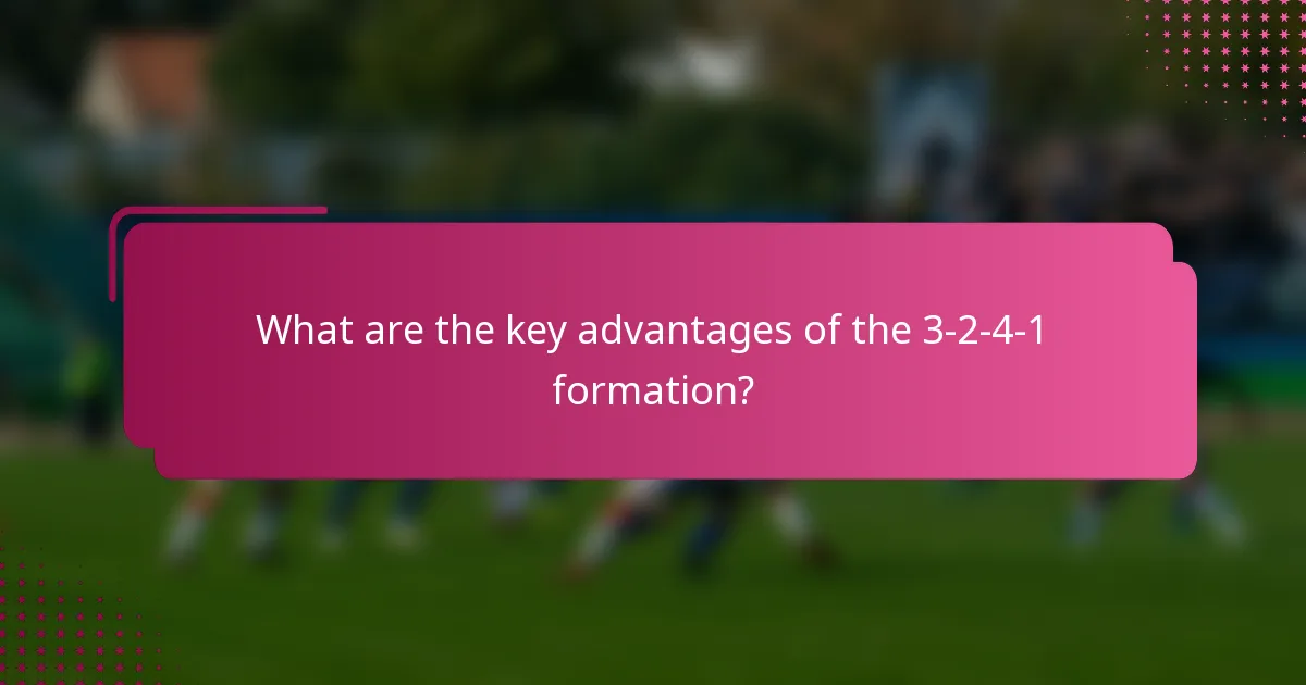 What are the key advantages of the 3-2-4-1 formation?