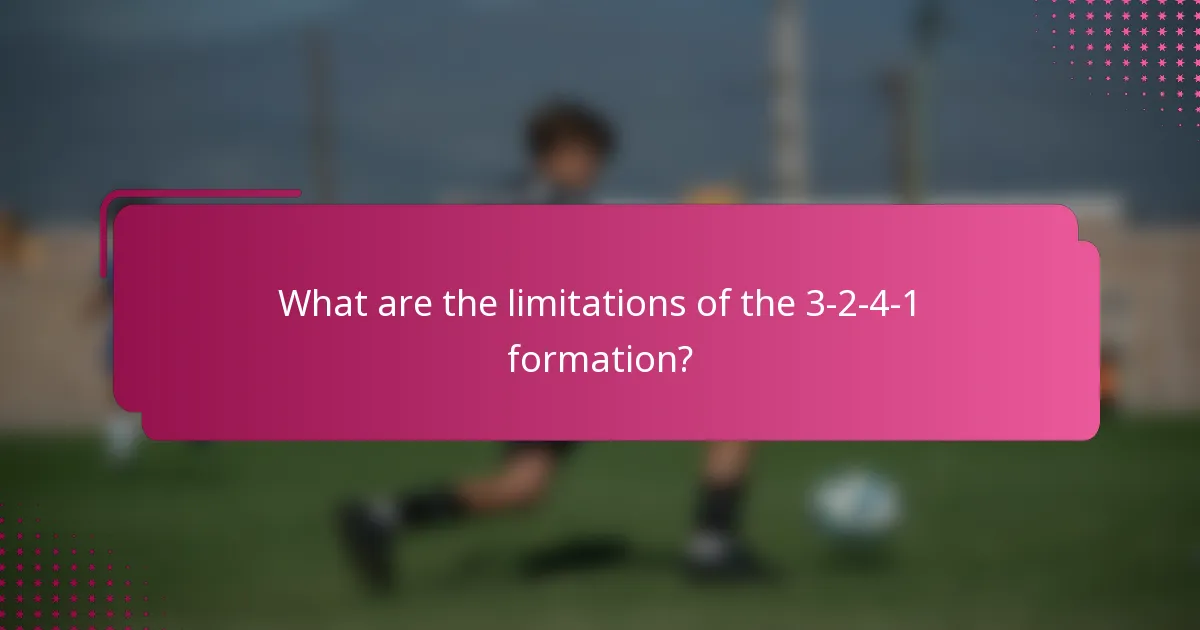 What are the limitations of the 3-2-4-1 formation?
