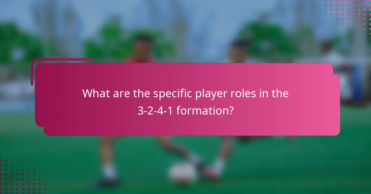What are the specific player roles in the 3-2-4-1 formation?