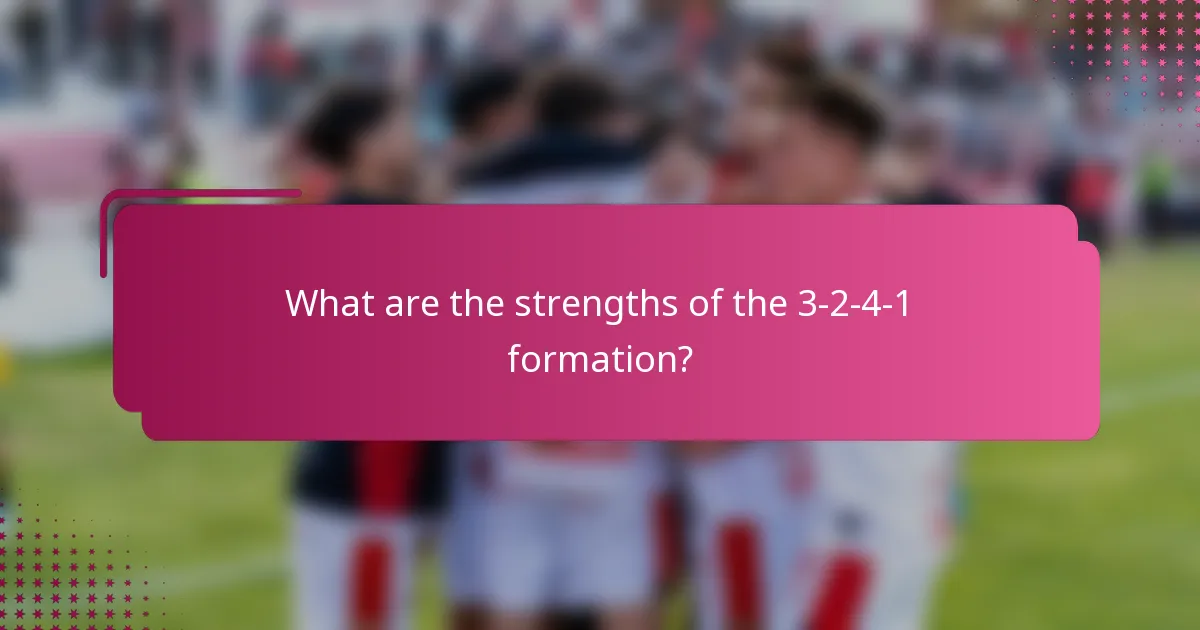 What are the strengths of the 3-2-4-1 formation?
