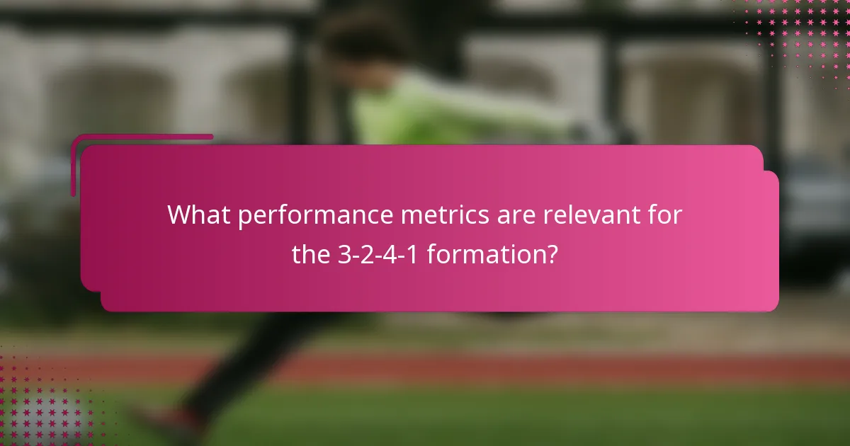 What performance metrics are relevant for the 3-2-4-1 formation?